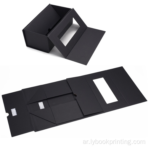تغليف مربع الورق من الورق المقوى مموج مخصص مع نافذة